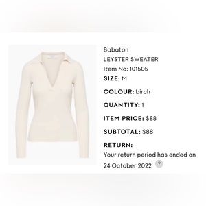 Leyster sweater Babaton x Aritzia